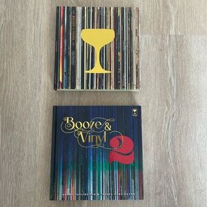 Booze & Vinyl Book Set Vol 1 & 2 Hardcover Music Cocktail Coffee Table Books